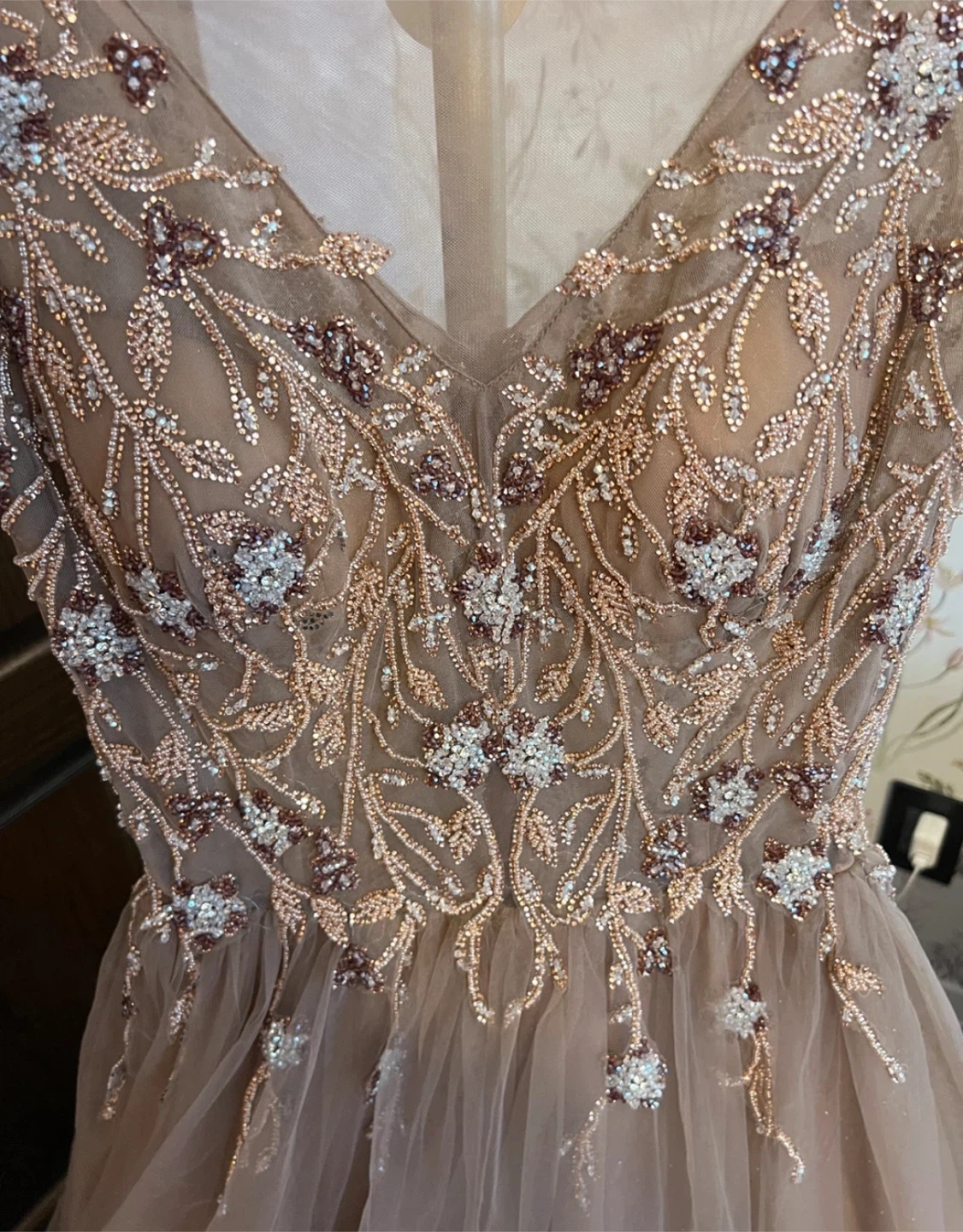 Beaded Tulle Dress - photo 4