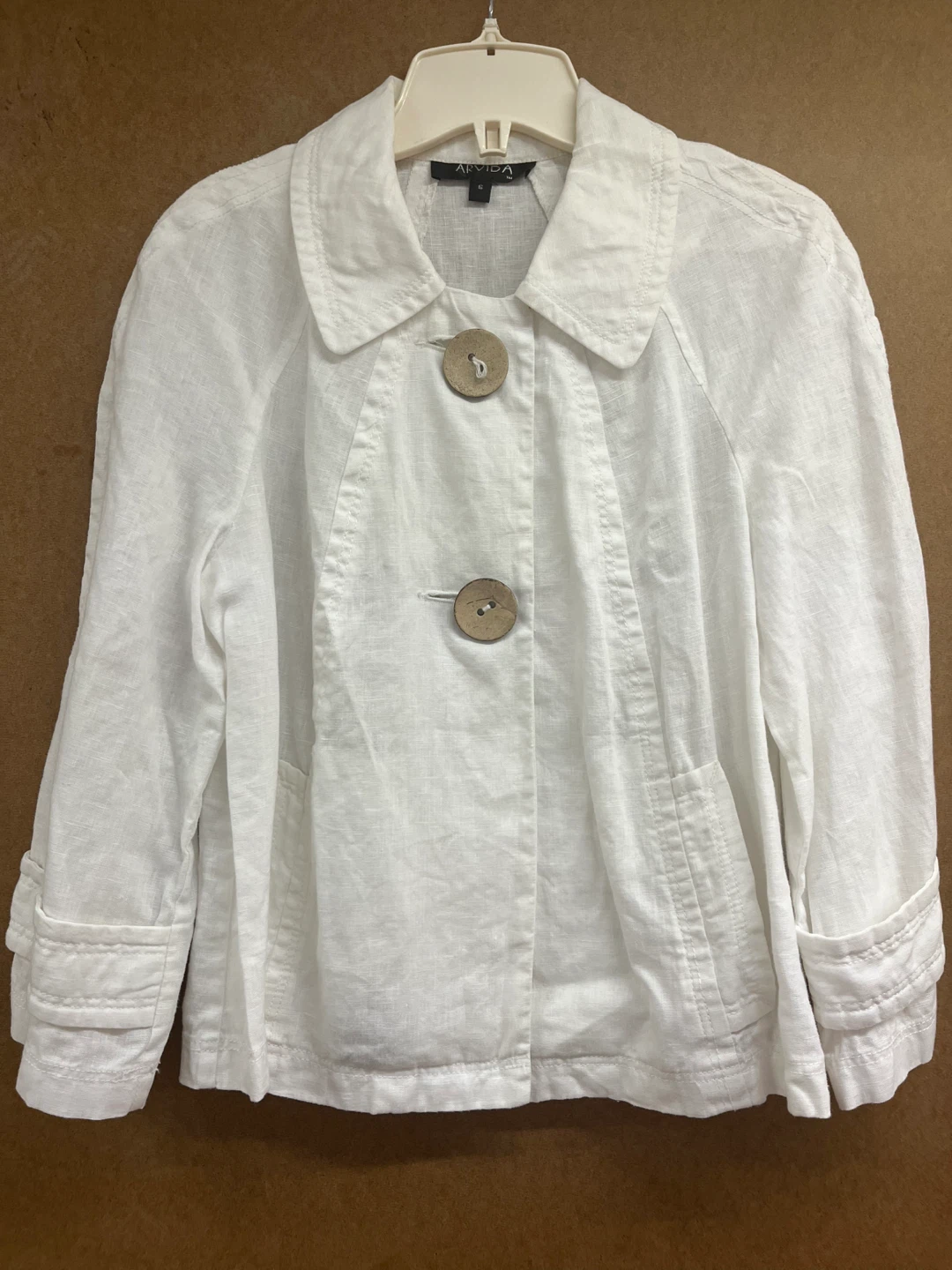 Arvida White Linen Jacket