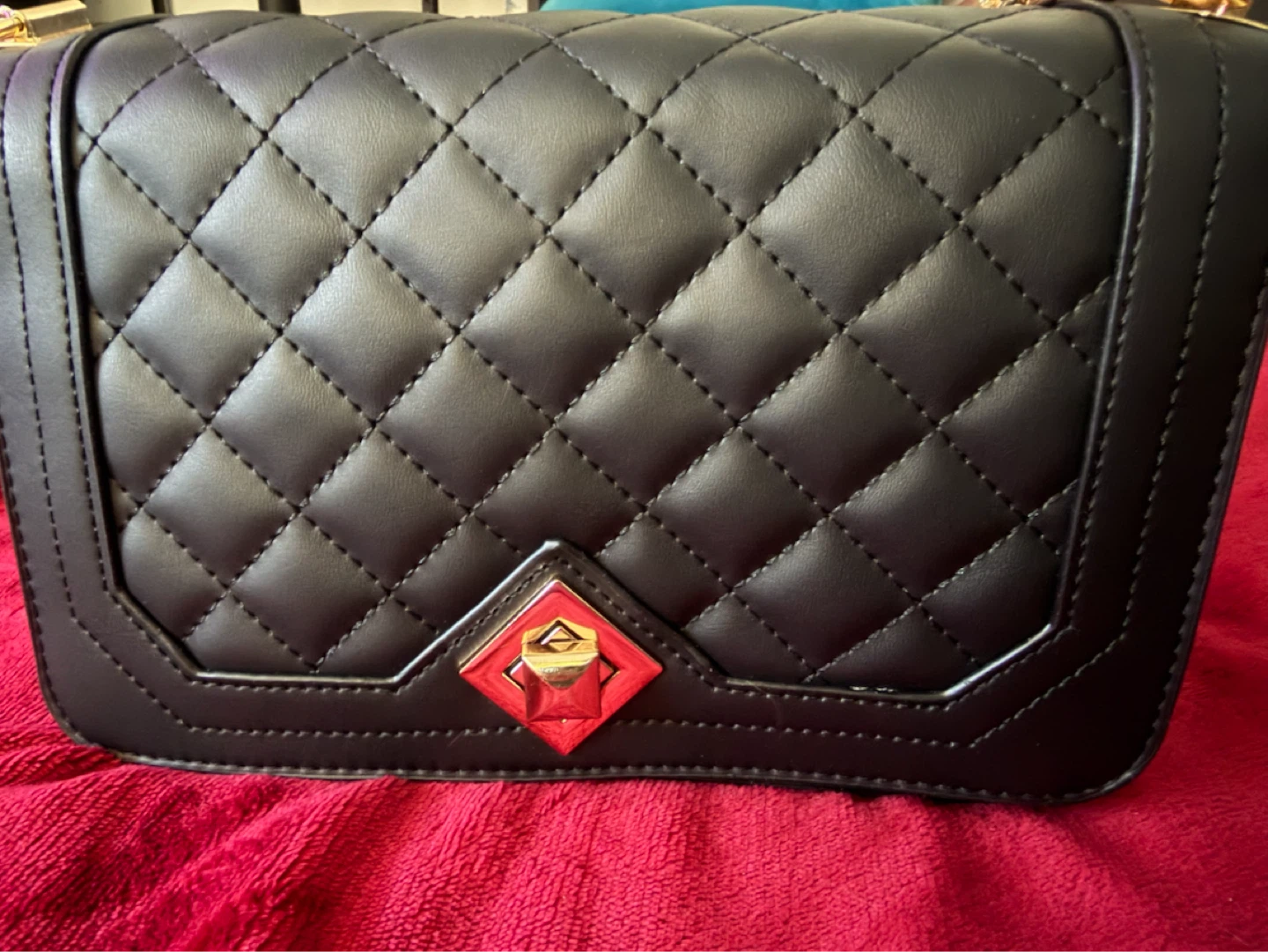 Black Quilted Crossbody Bag