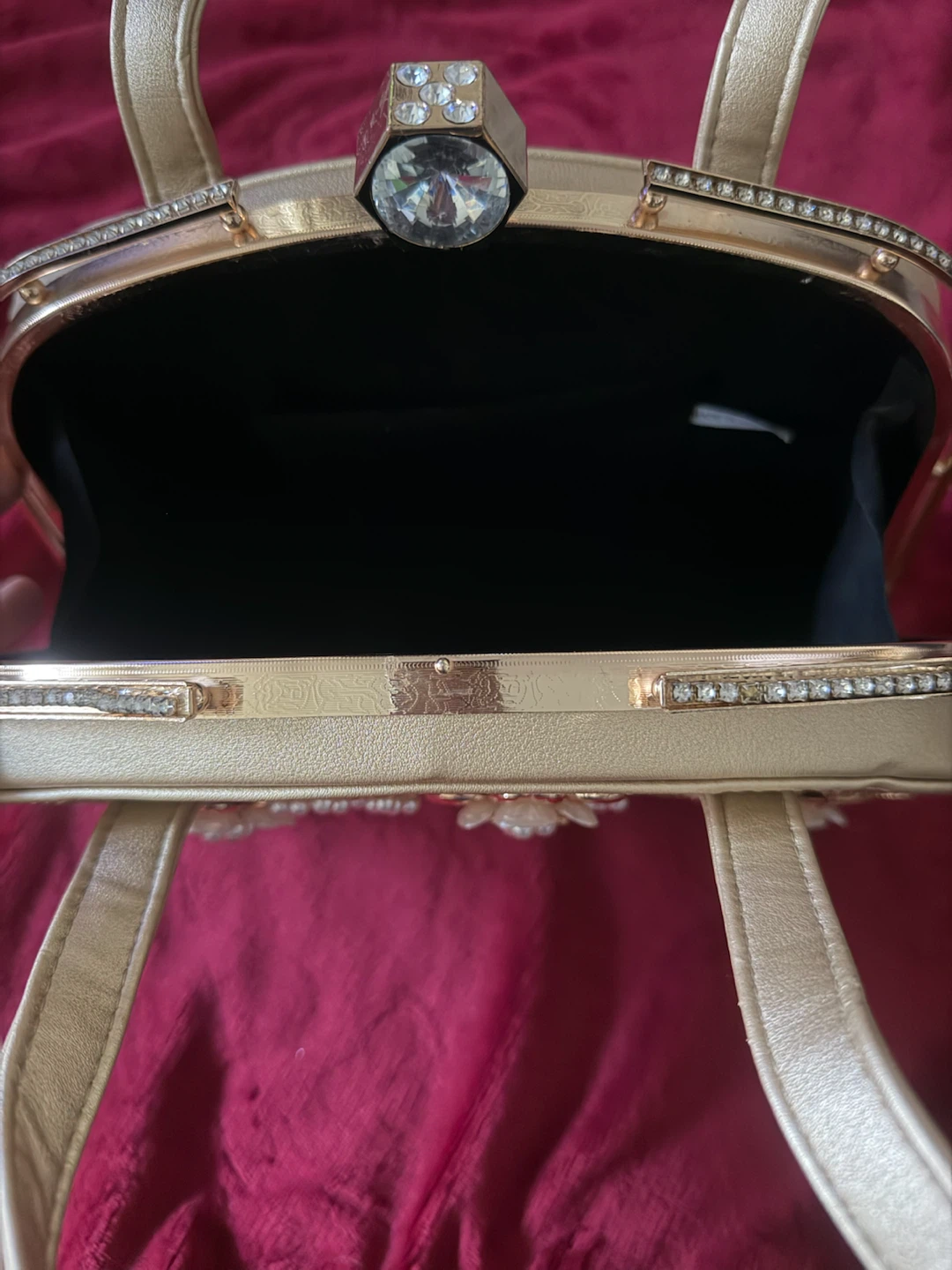 Gold Floral Evening Clutch Bag - photo 4