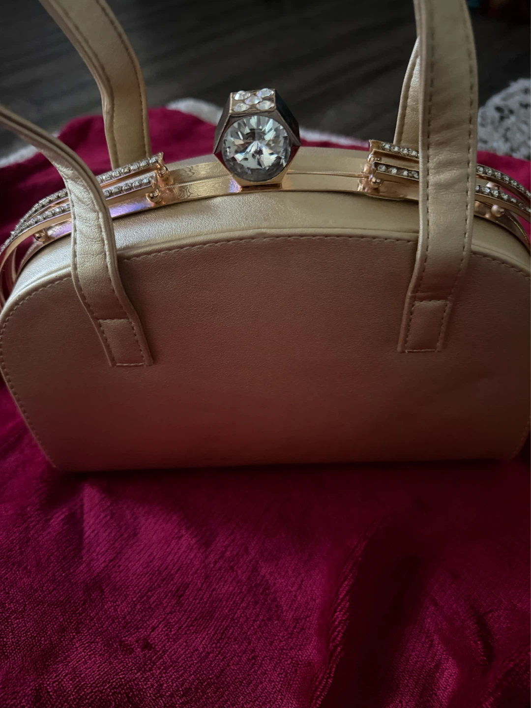 Gold Floral Evening Clutch Bag - photo 3