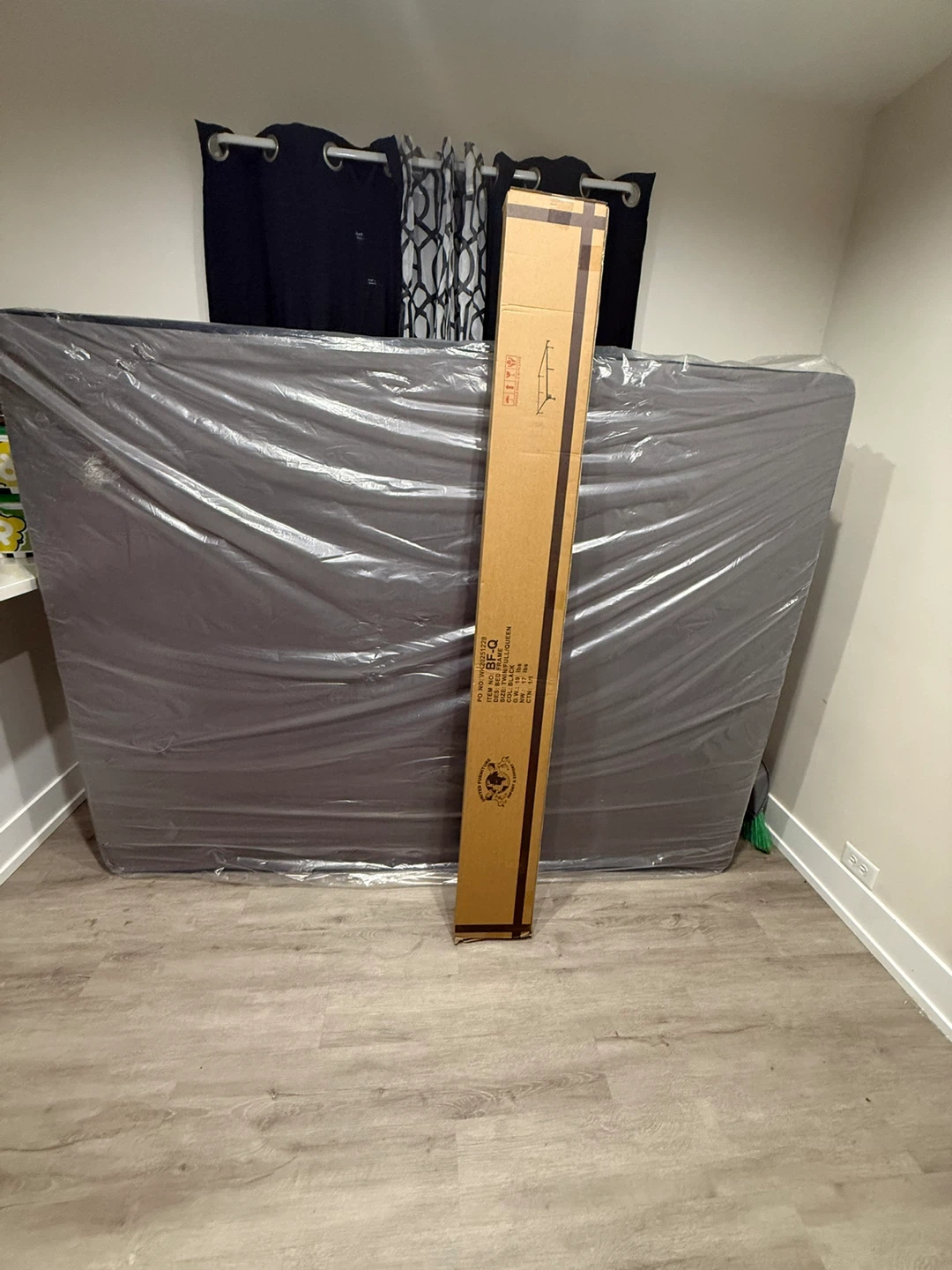New queen size Box springs with bed frame