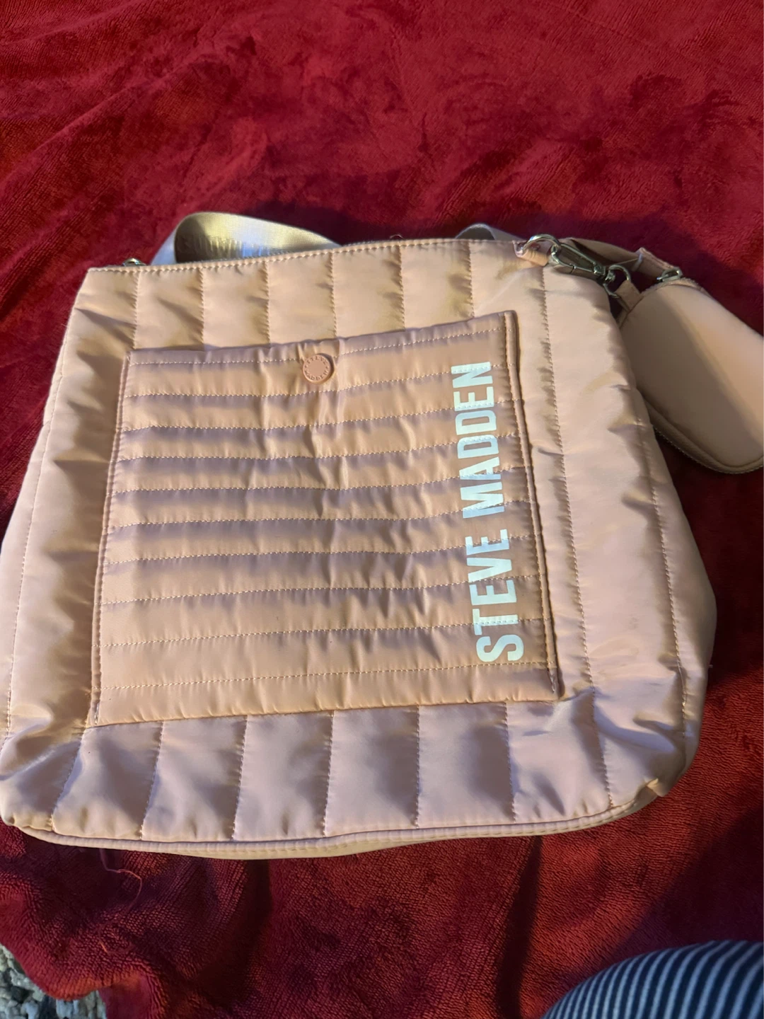 Steve Madden Quilted Pink Crossbody Bag