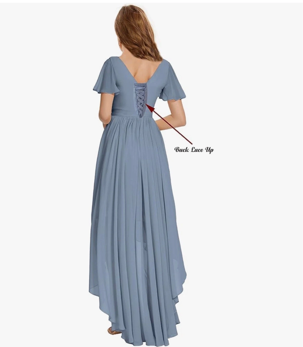 Chiffon High-Low Bridesmaid Dress - photo 2