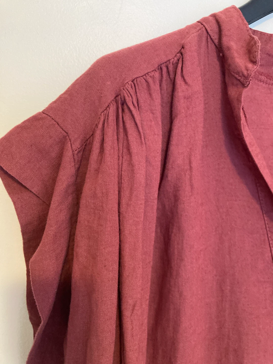 New: Rust-coloured linen blouse L - photo 3