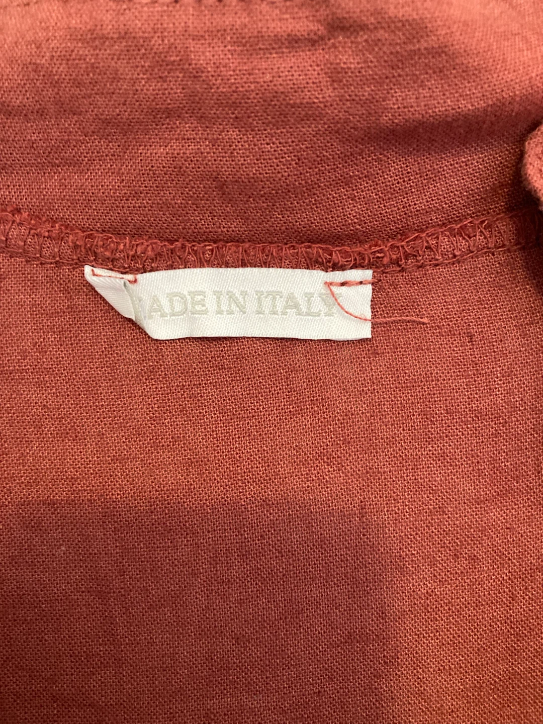 New: Rust-coloured linen blouse L - photo 5