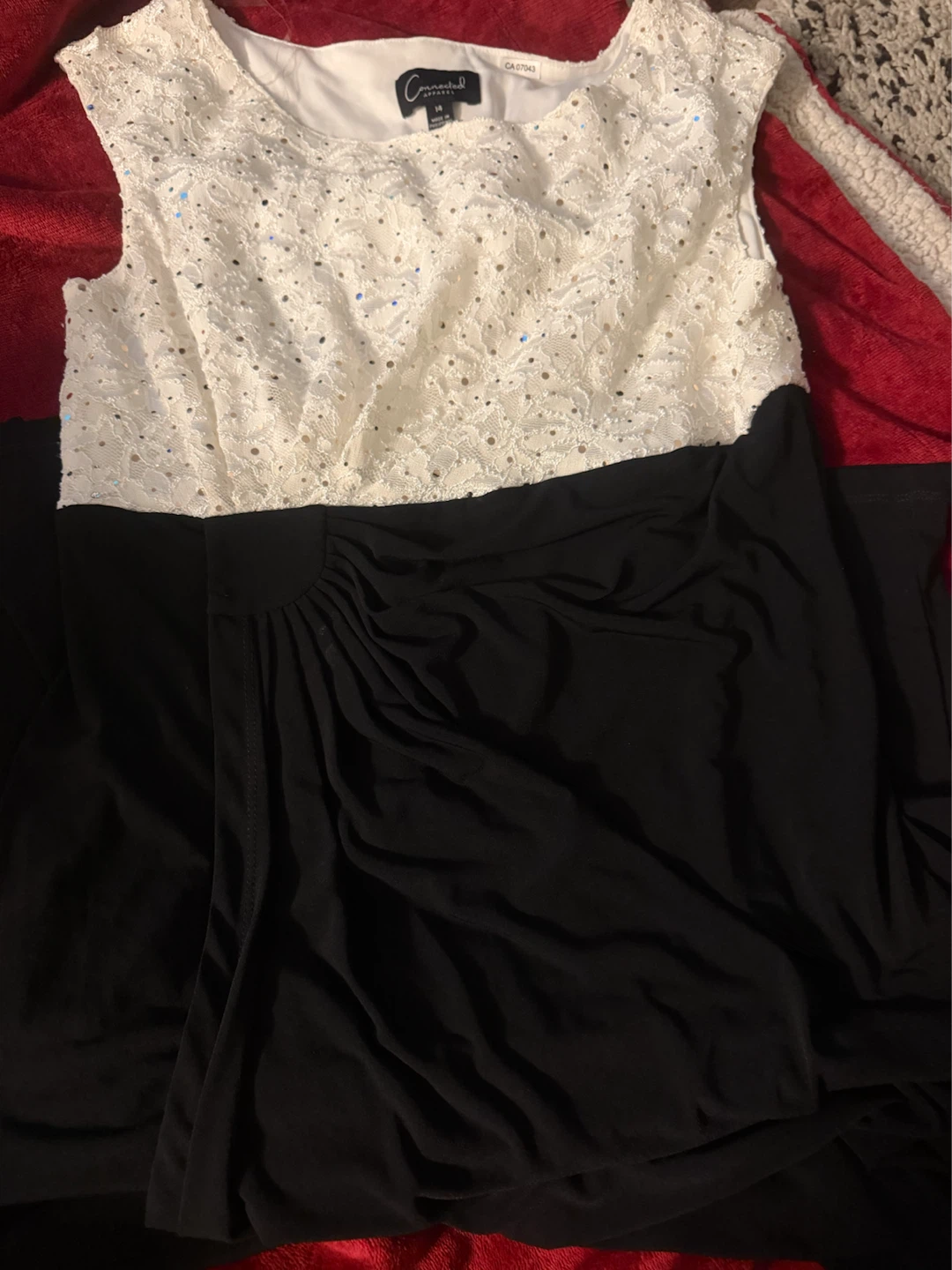 Connected Apparel Black and White Dress