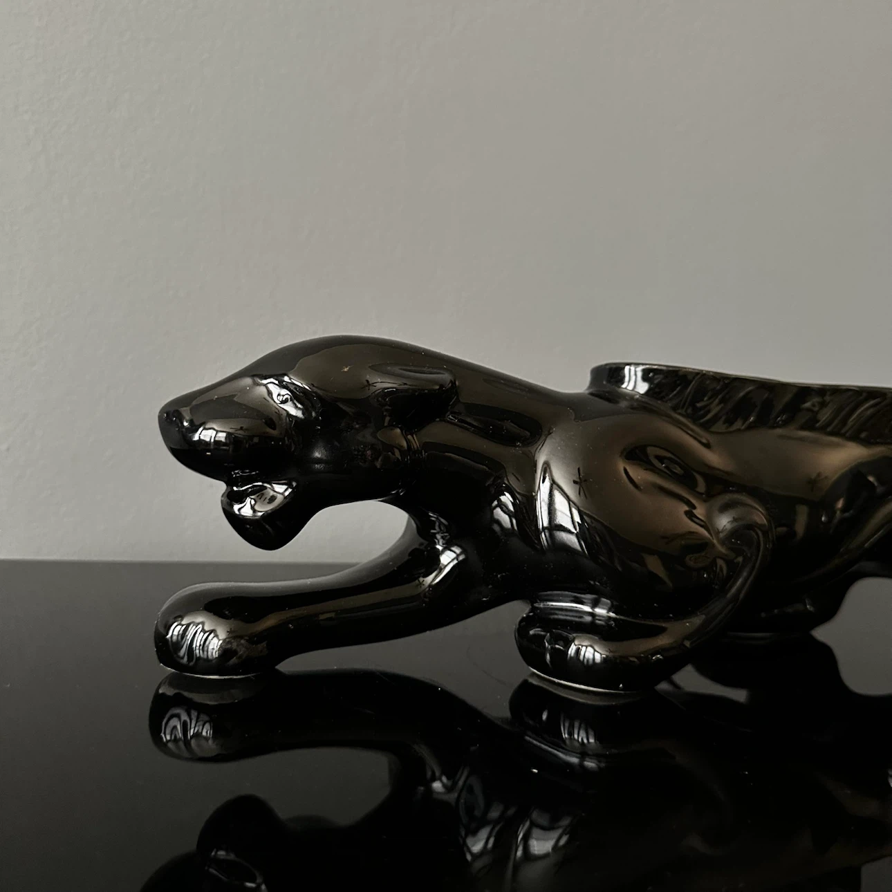 Vintage Black Panther TV Lamp Planter Royal China Mid Century - photo 2