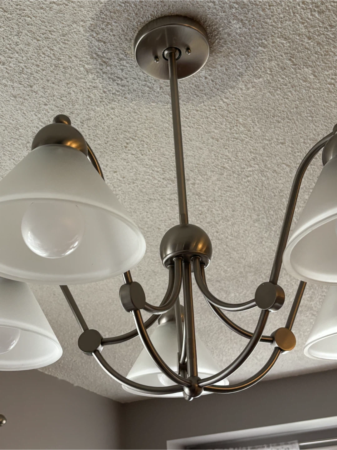 Brushed nickel five-light chandelier - photo 3