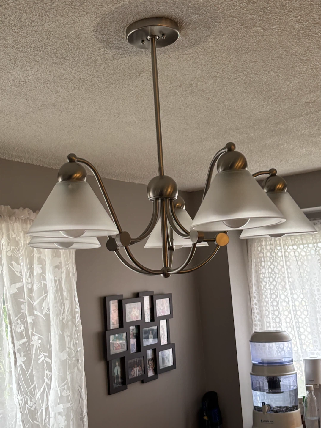 Brushed nickel five-light chandelier - photo 4