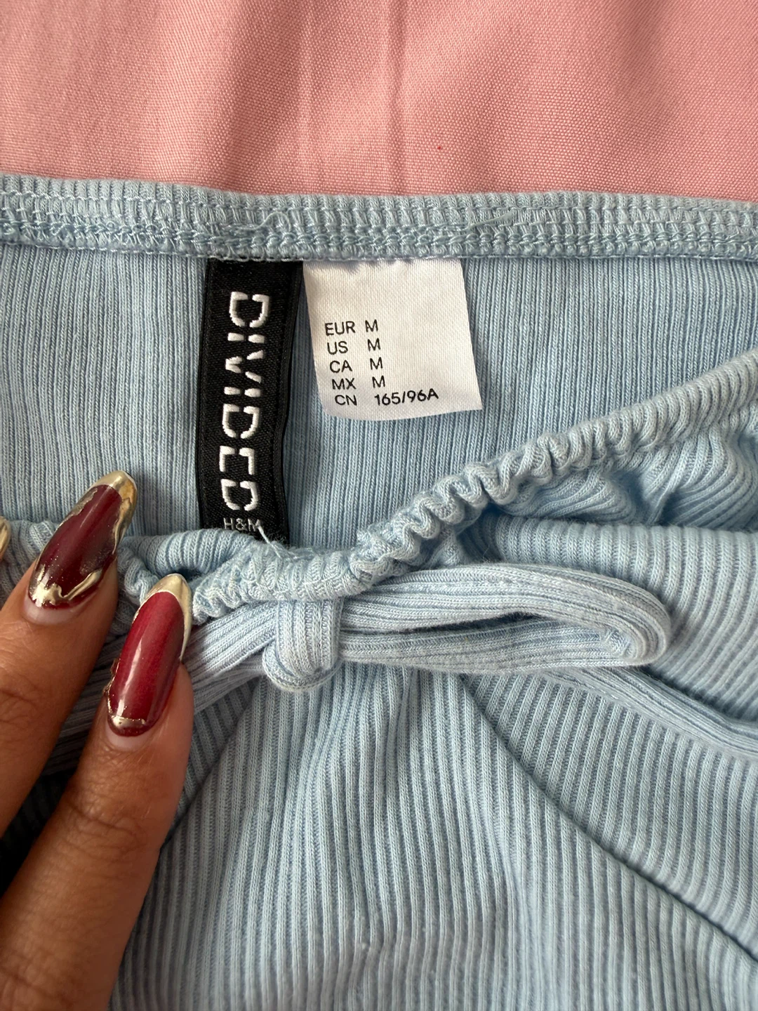 Light Blue Ribbed Bodycon Mini Dress - photo 2
