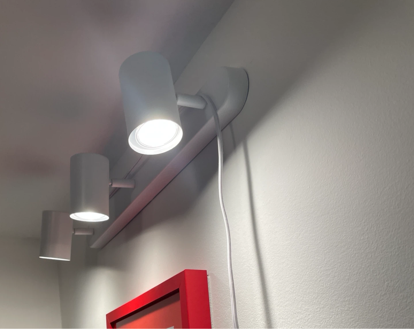 White 3 Light Track Lighting Fixture - photo 3