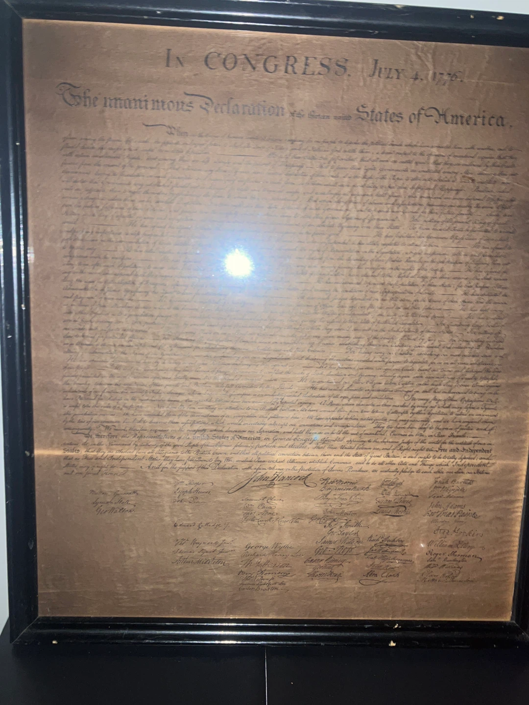 Framed Declaration of Independence Replica - photo 2