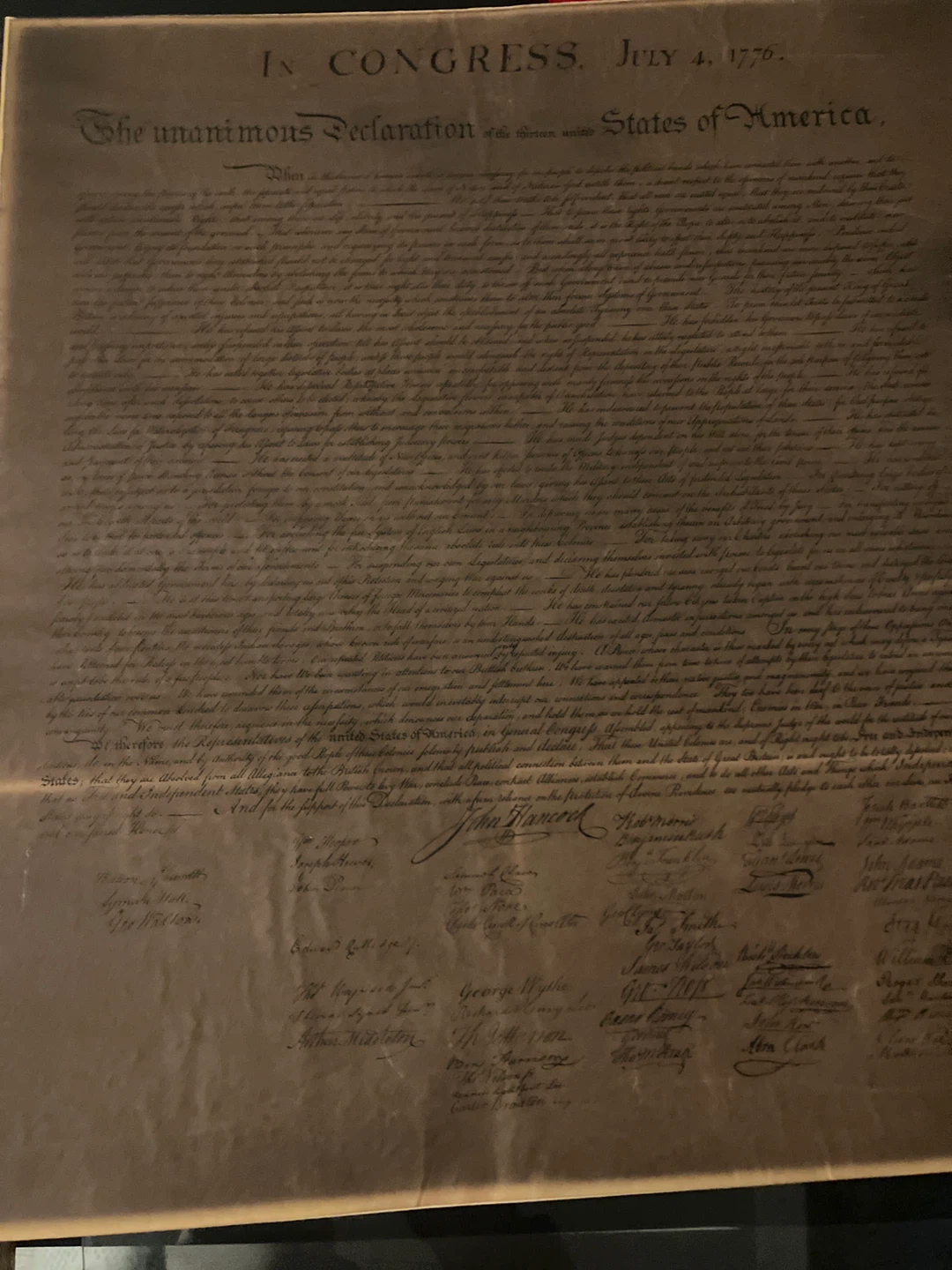Framed Declaration of Independence Replica - photo 3