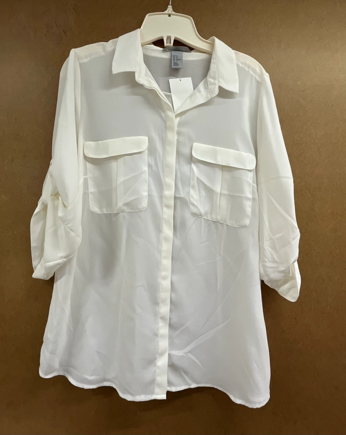 H&M White Button-Up Shirt