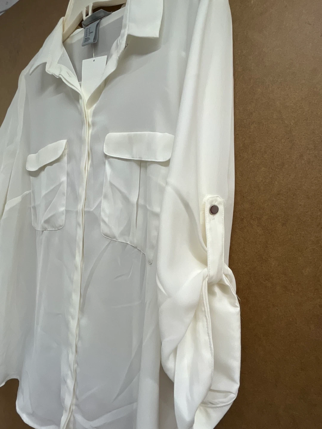 H&M White Button-Up Shirt - photo 4