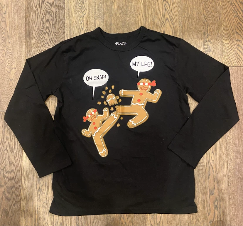 EUC Children's Place Long Sleeve Xmas T-Shirt - L (10/12)