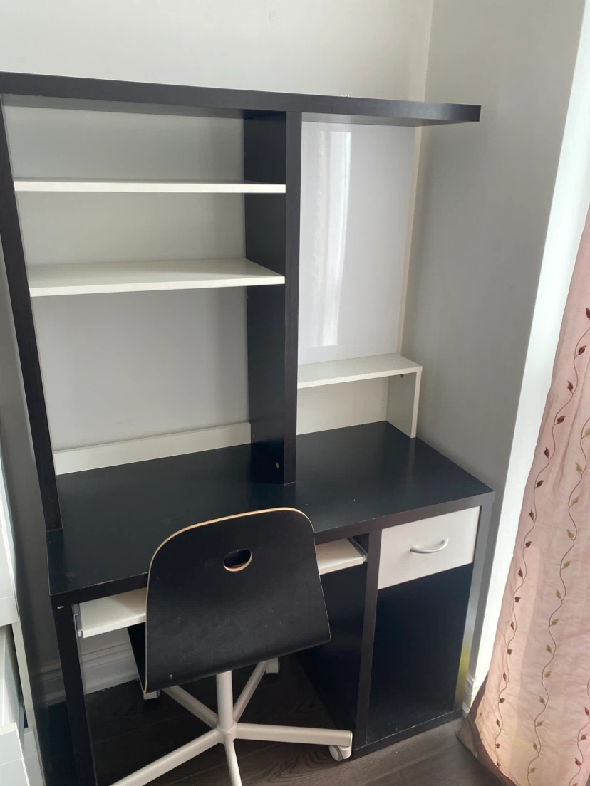 Black and white desk