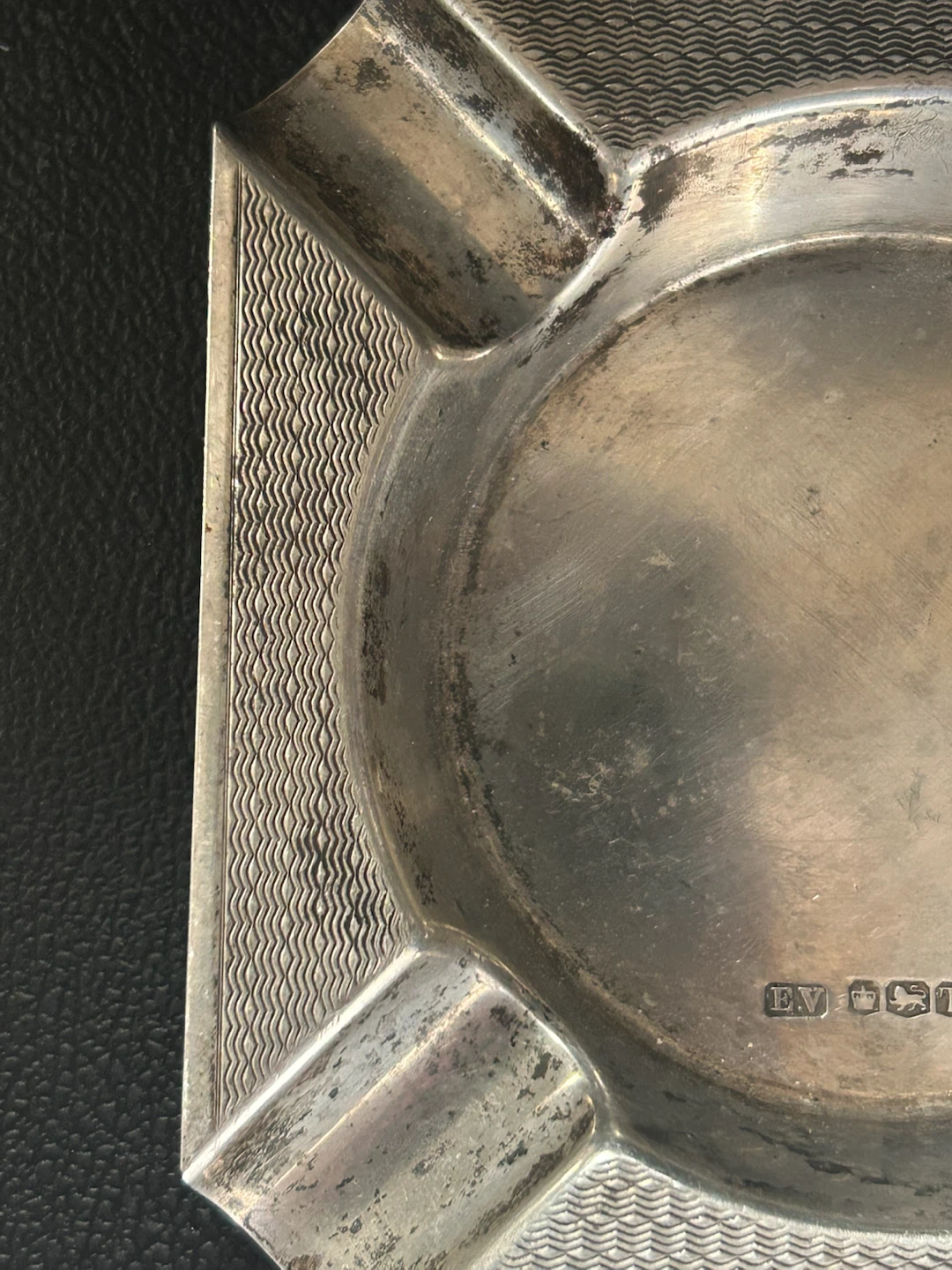 Vintage English Sterling Silver Ashtray - photo 3