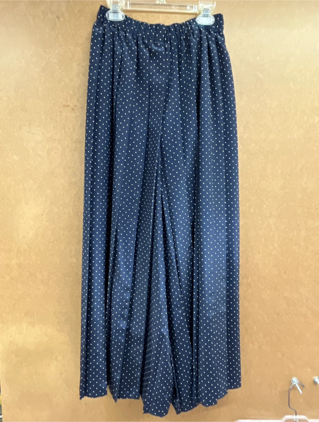 Navy Blue Polka Dot Culottes Pants