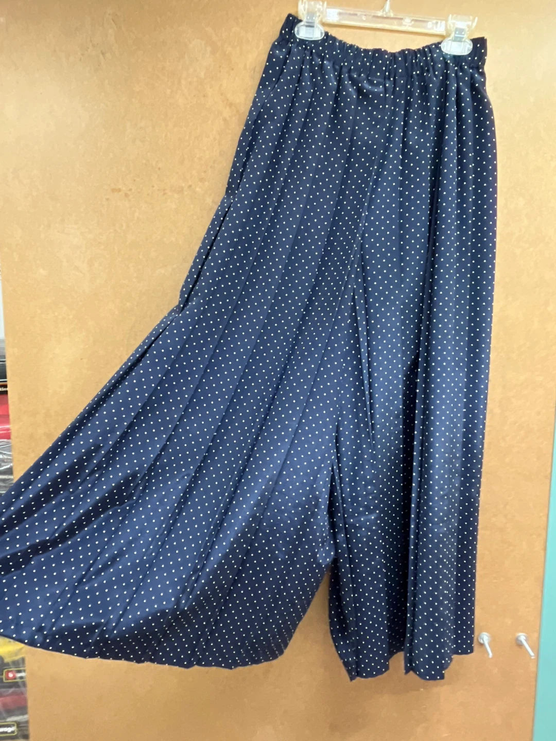 Navy Blue Polka Dot Culottes Pants - photo 2