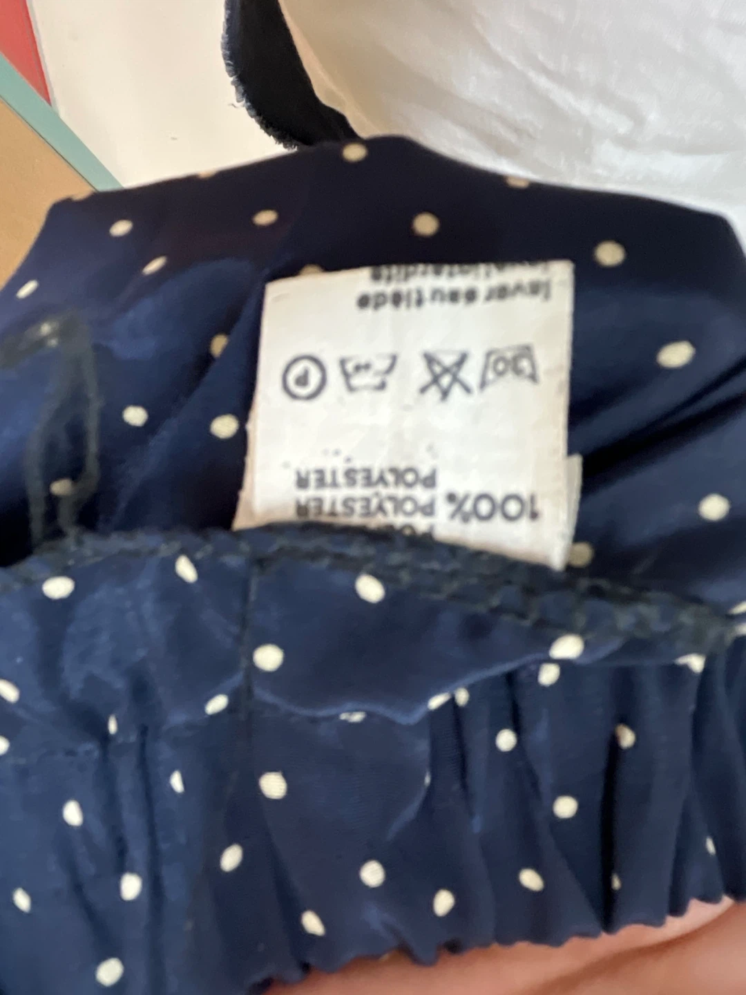 Navy Blue Polka Dot Culottes Pants - photo 3