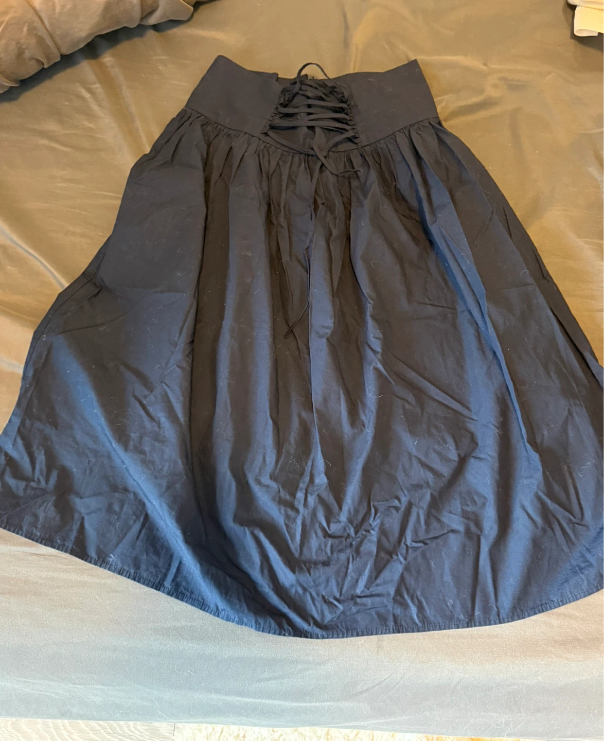M Dark Blue Corset Long Skirt