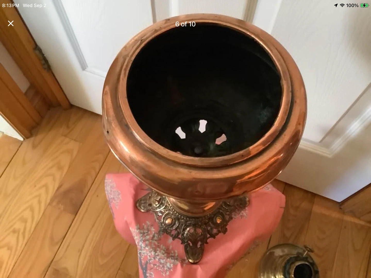 Lg Vt Brass & Copper Success Oil Lamp 🐞 - photo 4