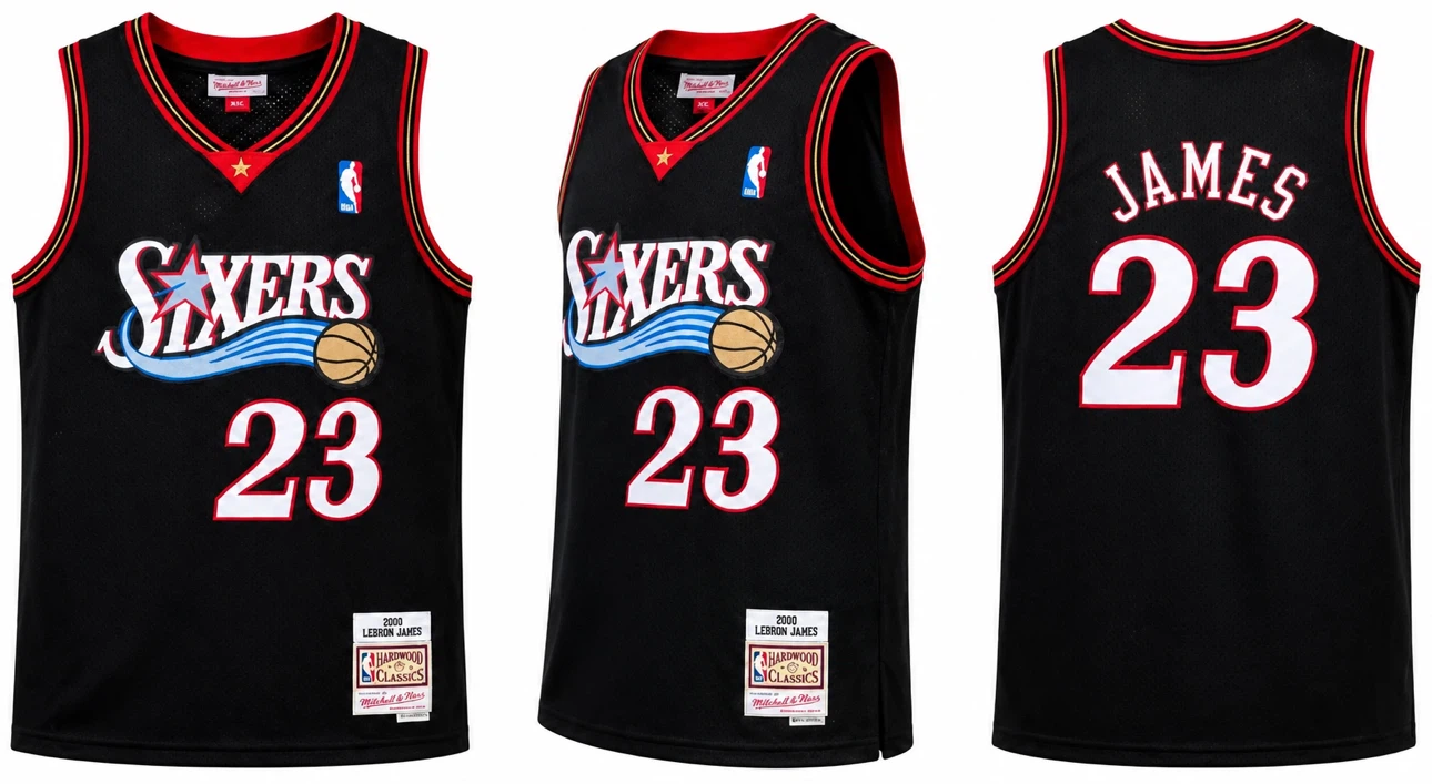 LeBron James Philadelphia 76ers #23 Black City Edition Jersey