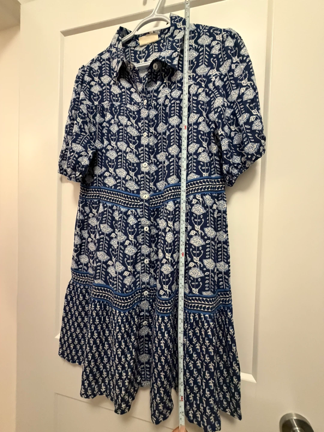 Blue Floral Viscose Dress - Size M - photo 2