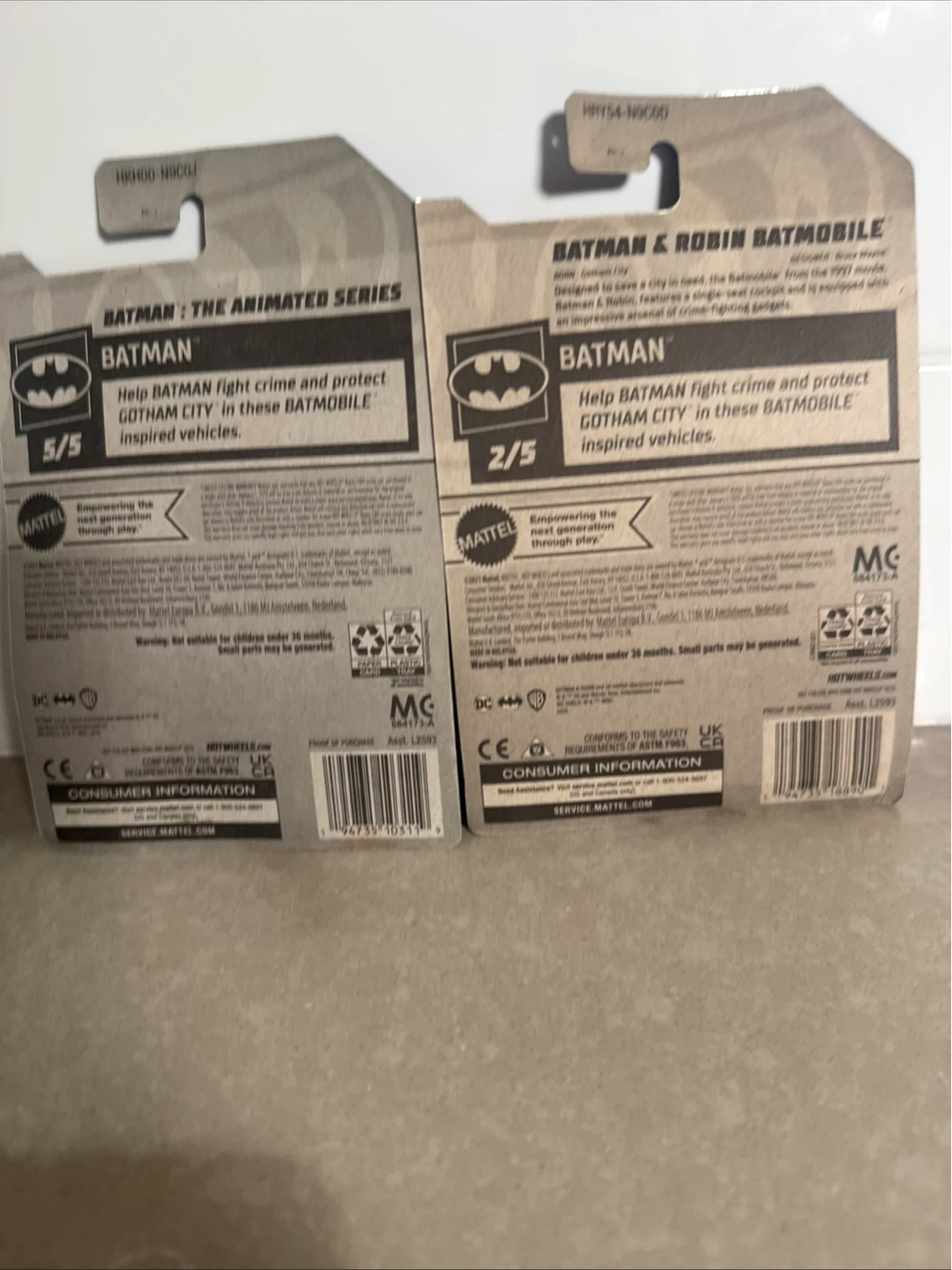 Set of 2 Hot Wheels Batman Batmobile Diecast Cars - photo 4