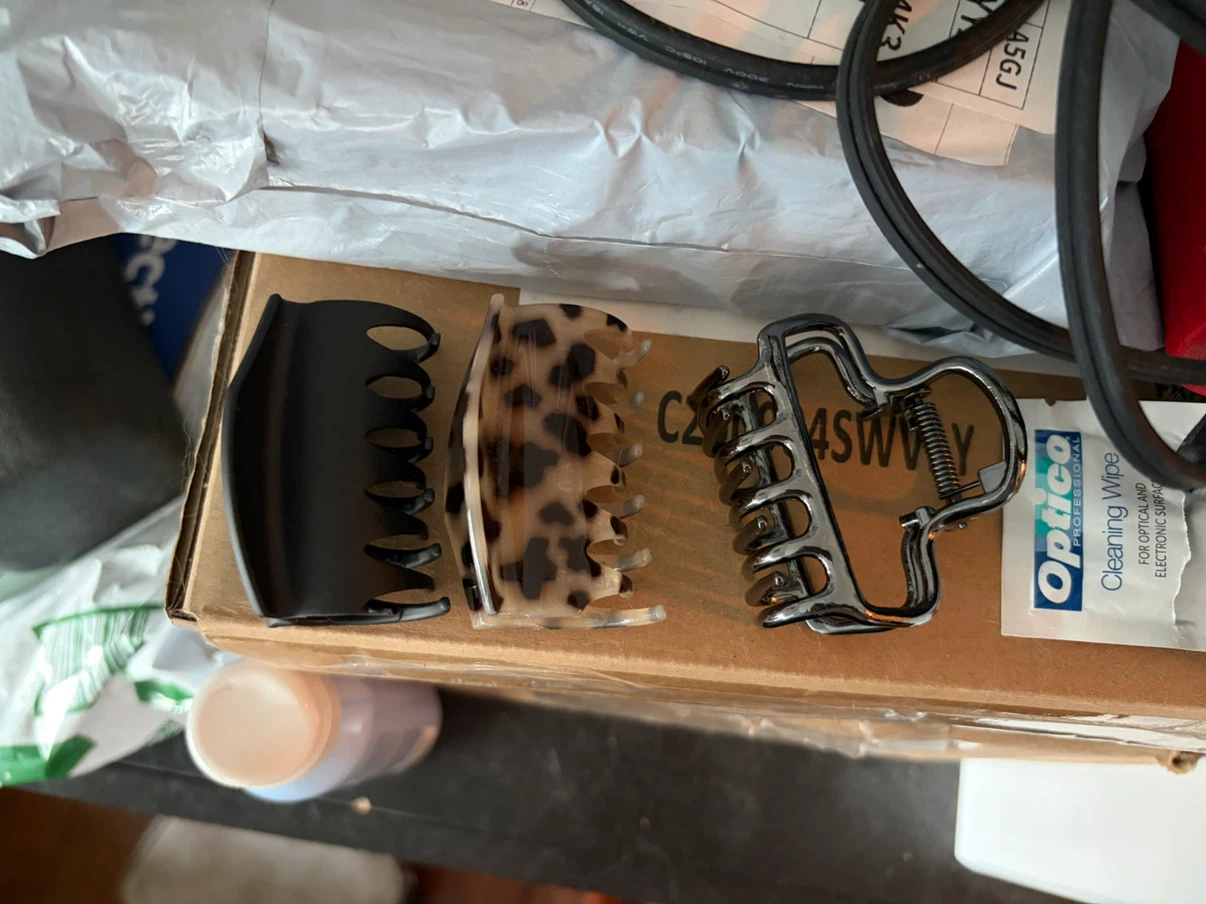 3 Claw Hair Clips - Black, Tortoise, Grey