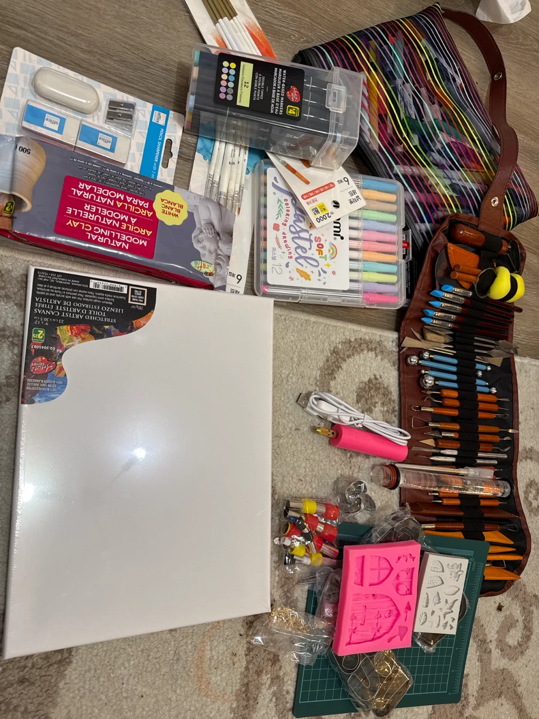 Art and Craft Supplies Kit (polymer clay, painting ,etc)