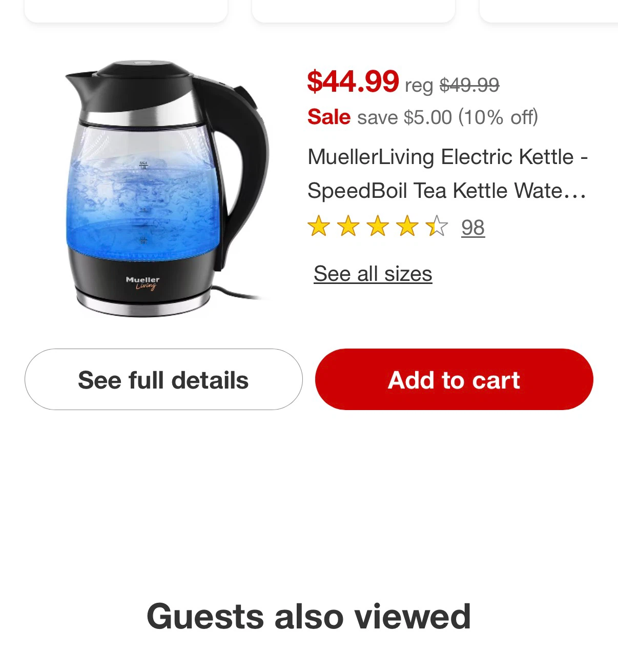 MuellerLiving Electric Kettle