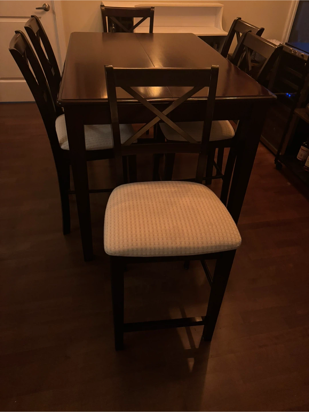 Expandable Pub-Style Dining Table + 8 Chairs - photo 4