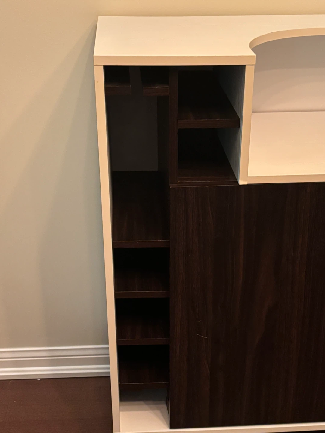 WAYFAIR - White and dark wood buffet or bar cabinet - photo 4