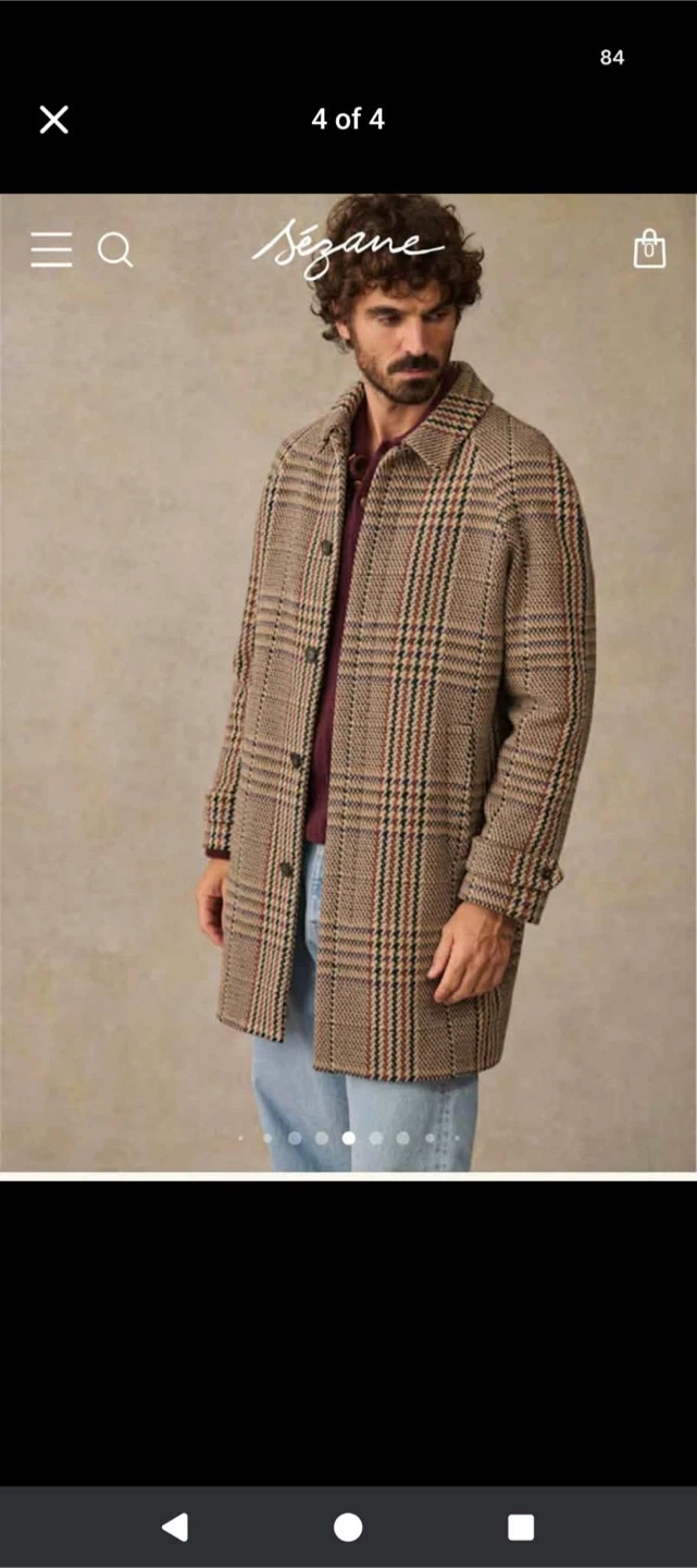 Sezane Octobre Editions Plaid Wool Coat - photo 2