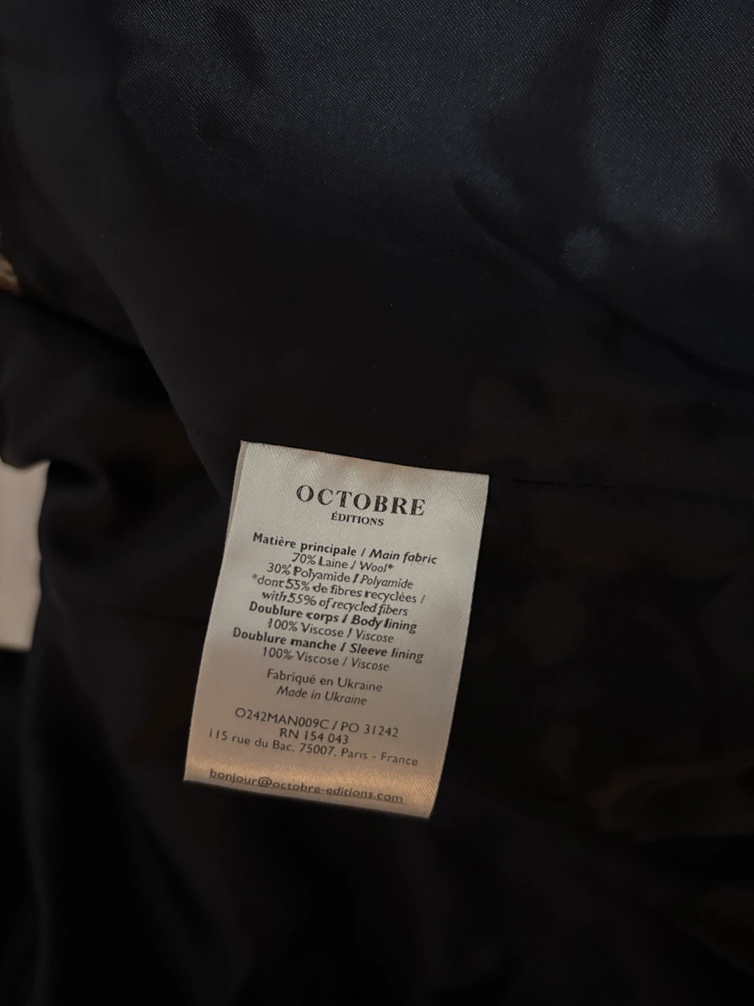 Sezane Octobre Editions Plaid Wool Coat - photo 3