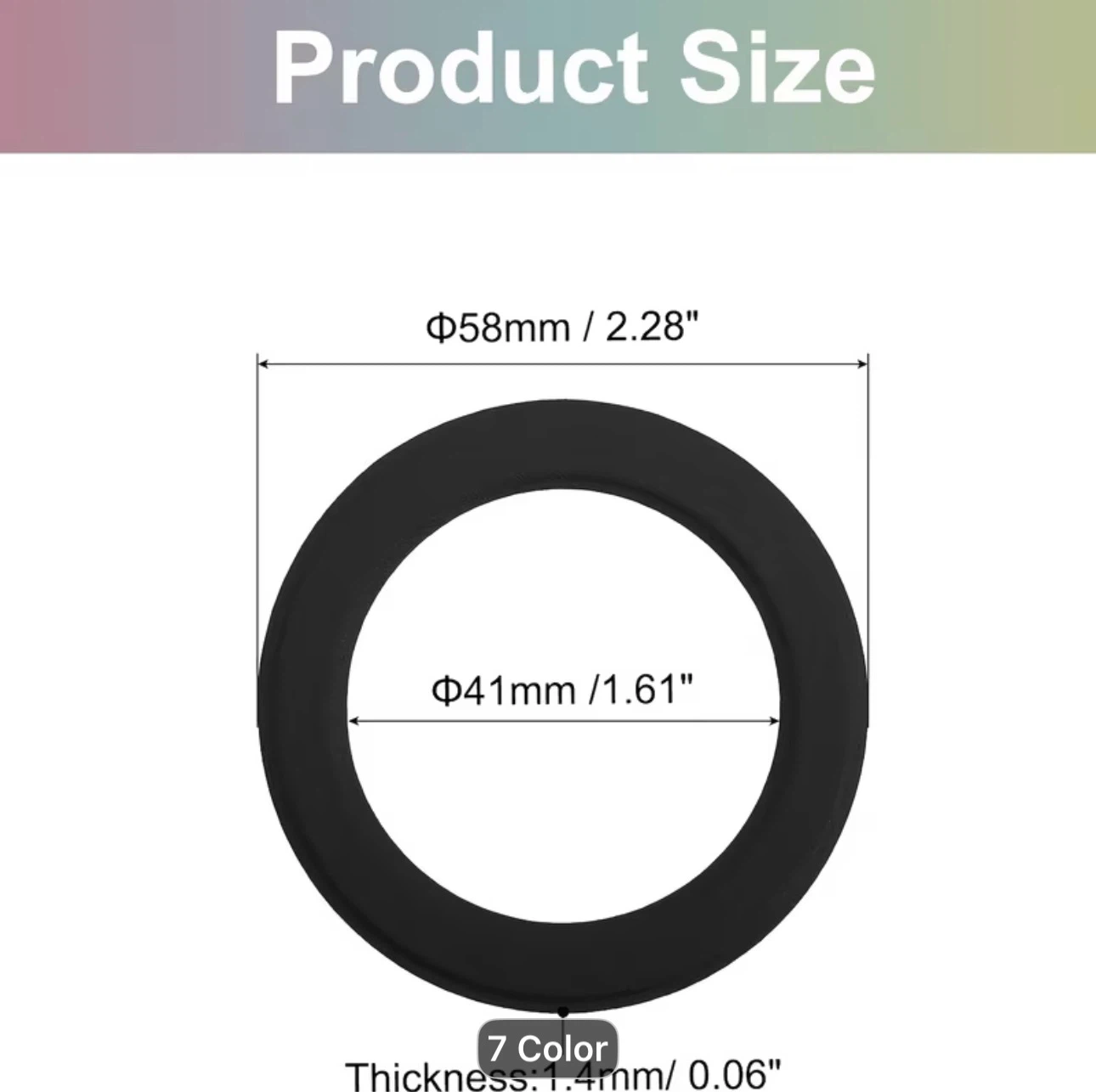 POPPED 1pc Metal Sticker Ring,Universal Adapter Ring PU Leather
