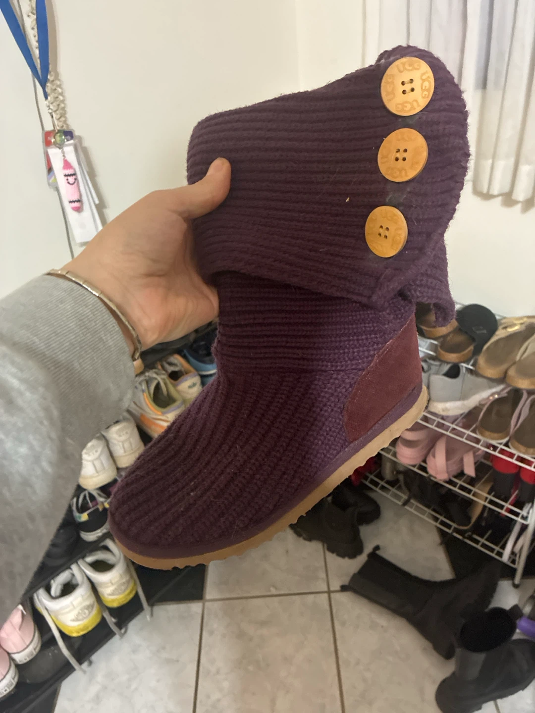 UGG Purple Knit Boots