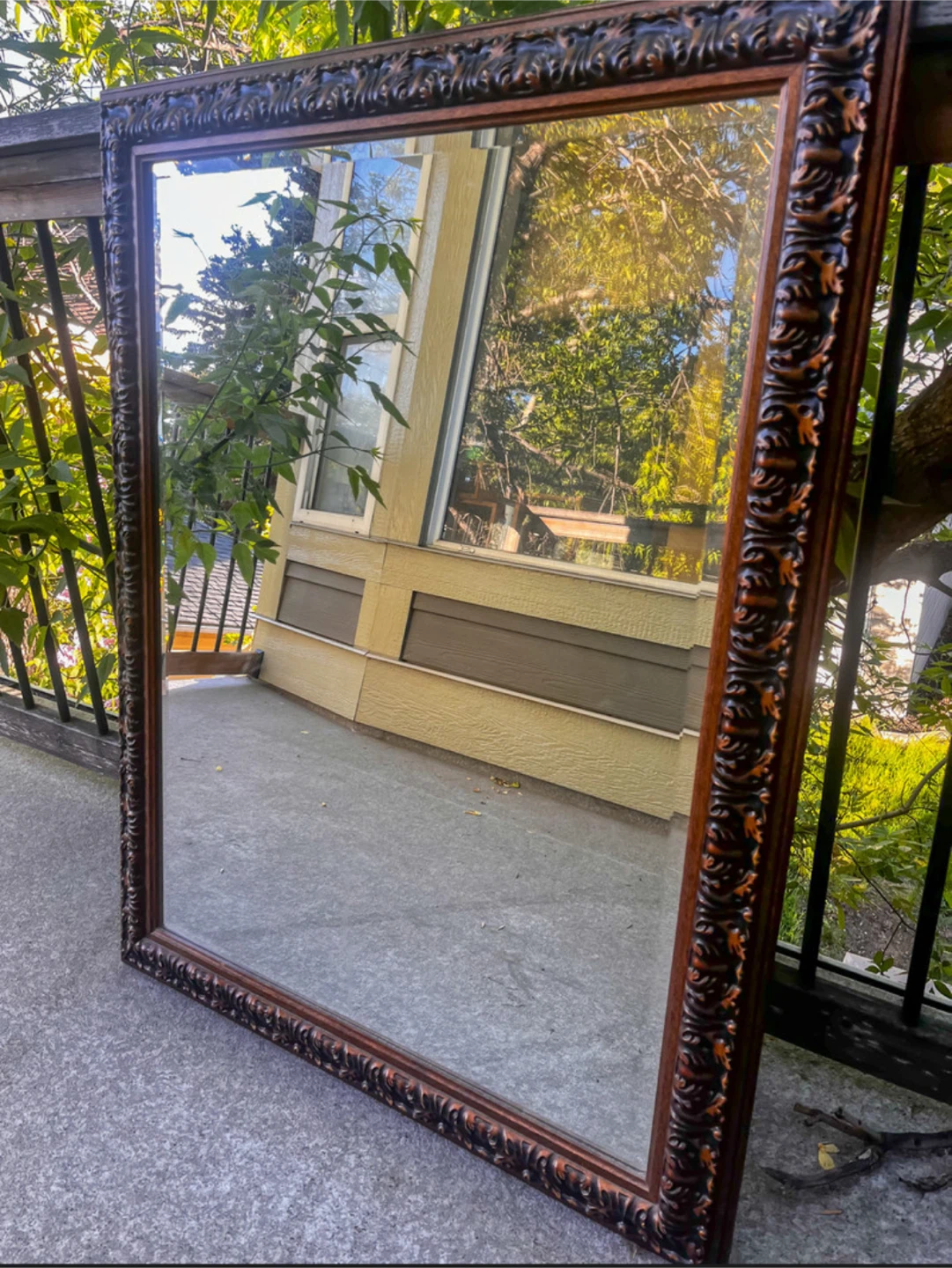 Vintage fully wood mirror