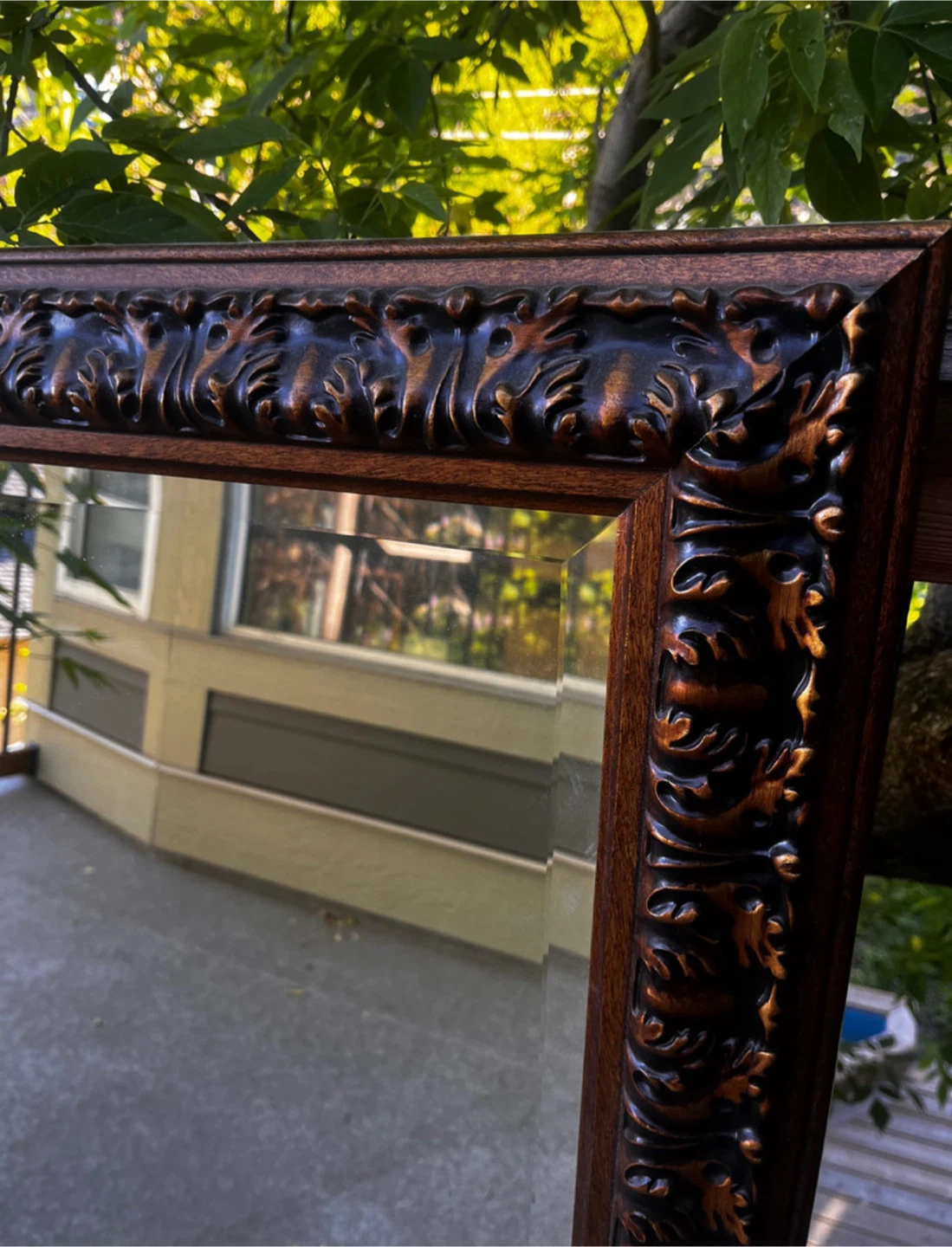 Vintage fully wood mirror - photo 3