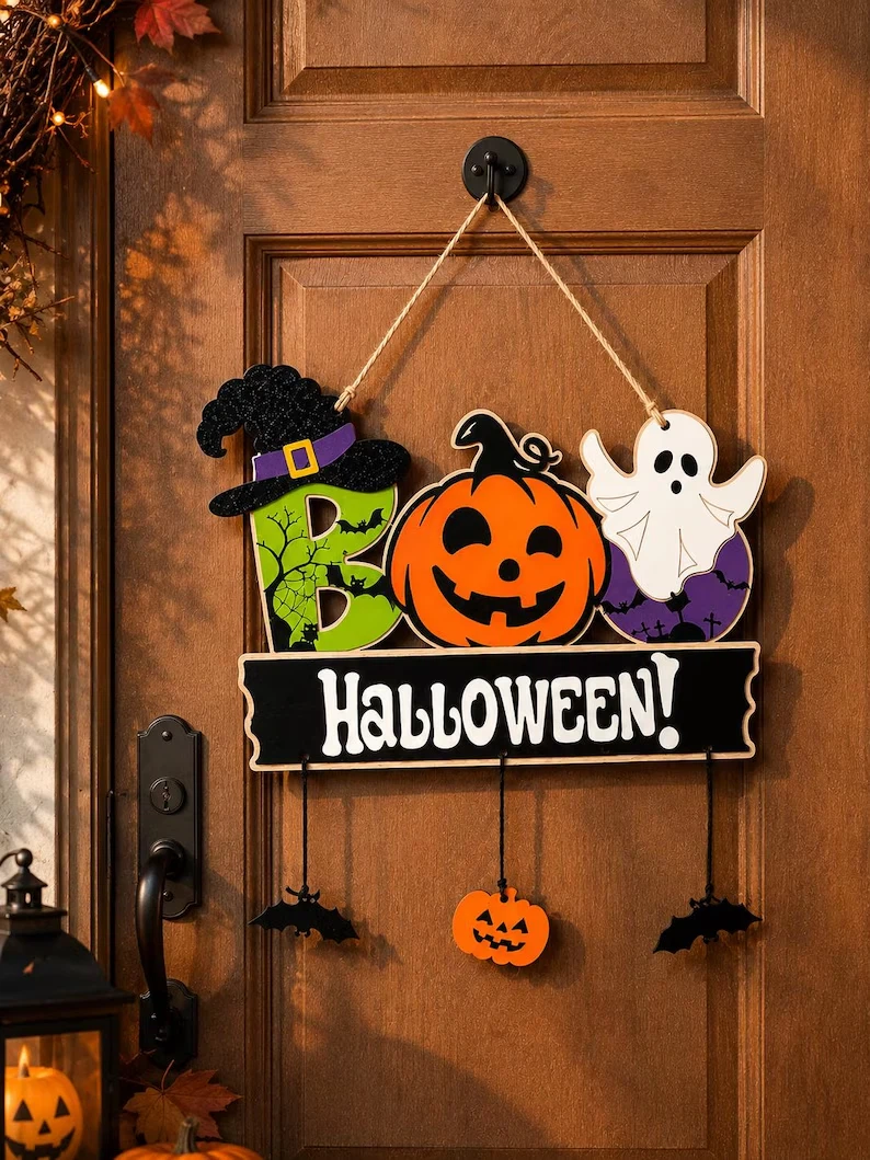 Halloween Door Hanger 🎃 3 Styles | Reseller Bundle Available - photo 4