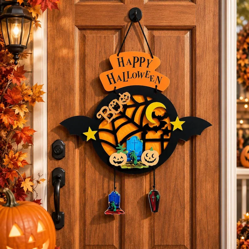 Halloween Door Hanger 🎃 3 Styles | Reseller Bundle Available - photo 5