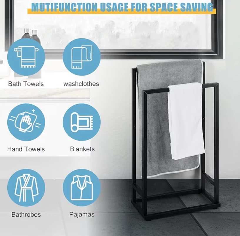 Free standing 2-Tier towel rack - photo 3