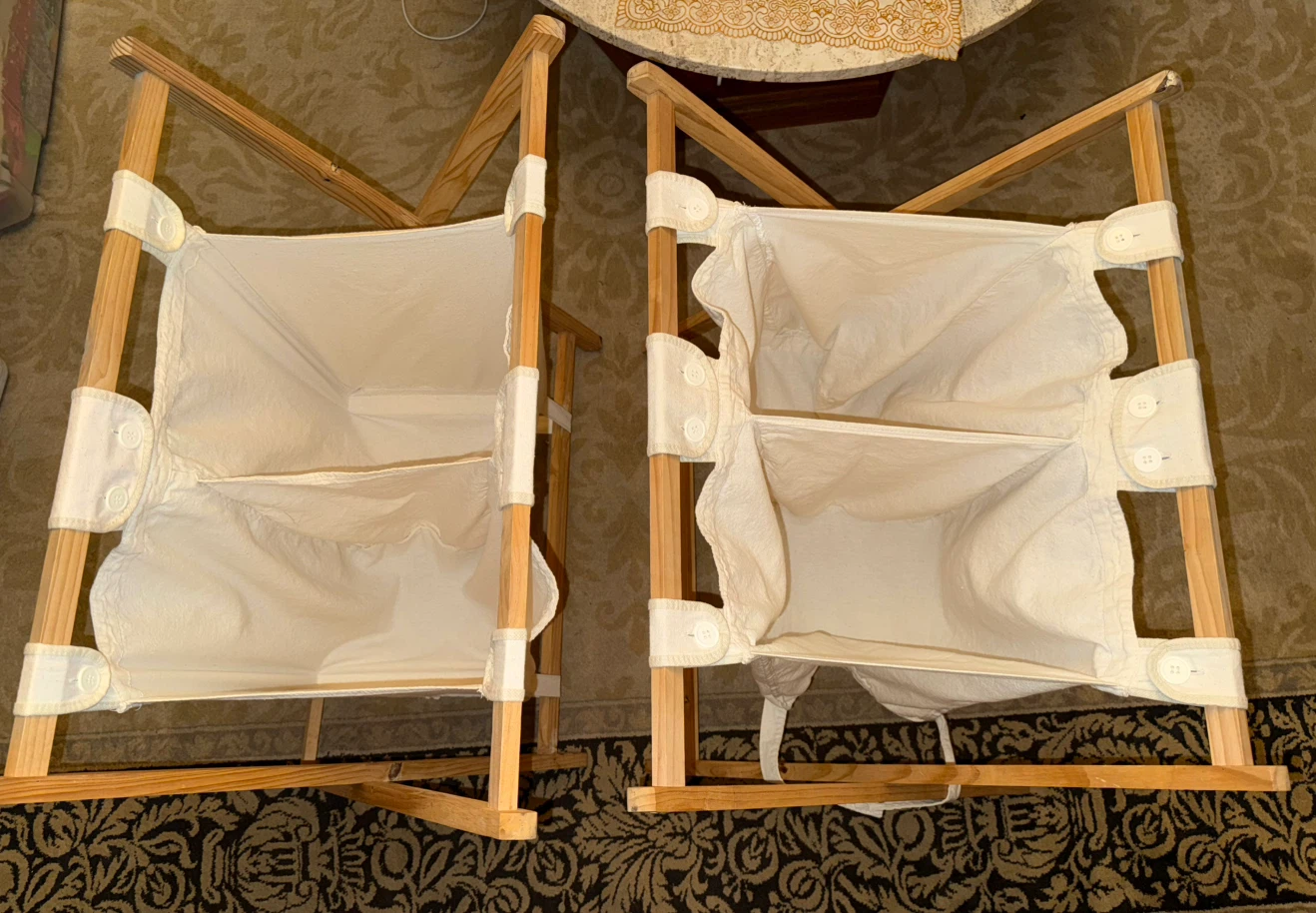 Set of 2 Wooden Laundry Sorters