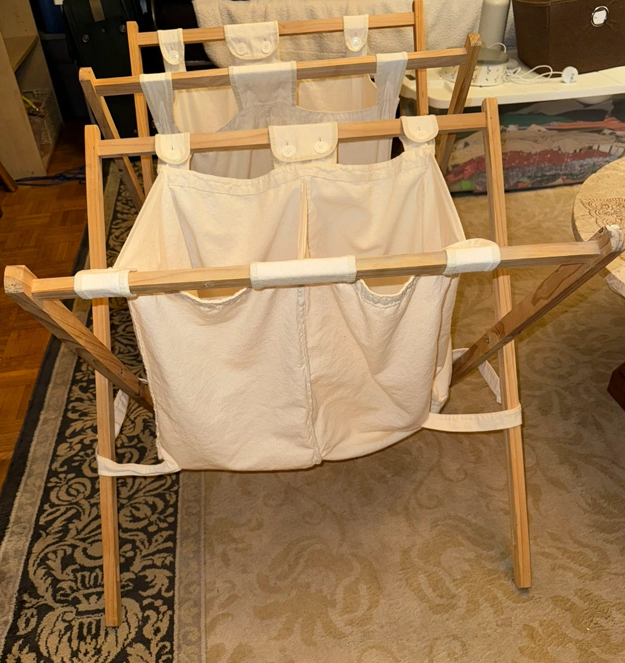 Set of 2 Wooden Laundry Sorters - photo 2