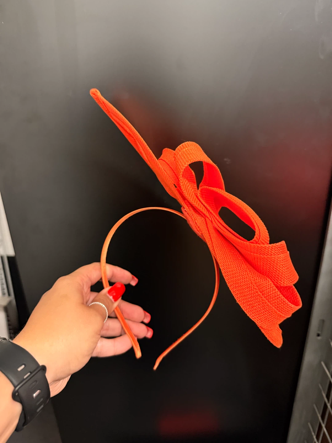 Bright Orange Fascinator Headband