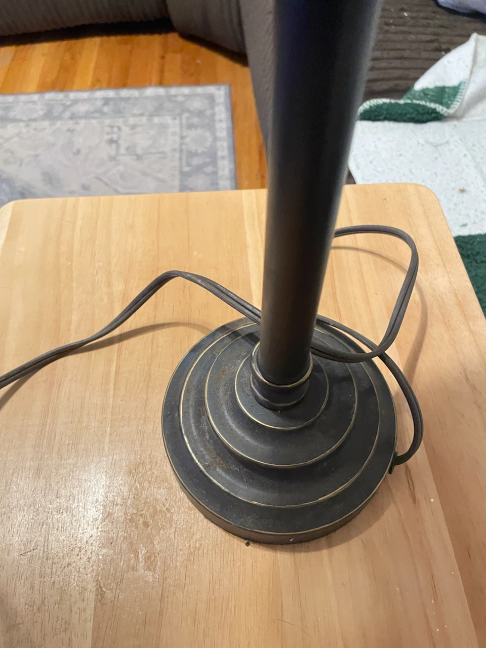 Classic Metal Table Lamp with Fabric Shade - photo 5