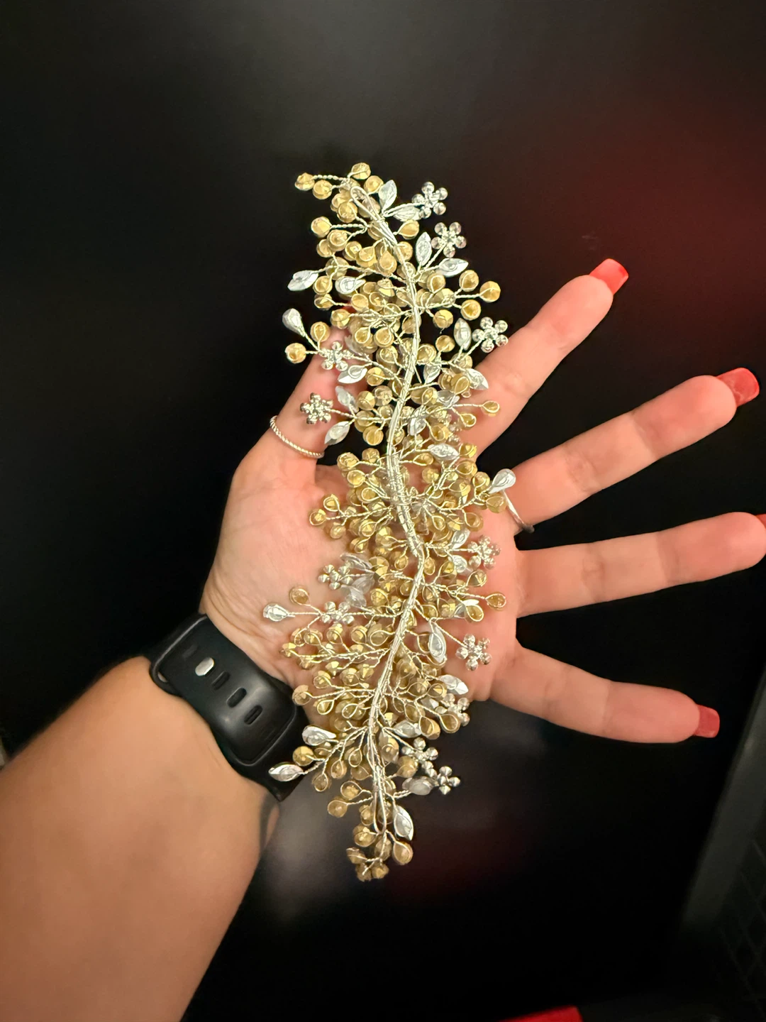Crystal Floral Hair Vine Accessory - photo 2